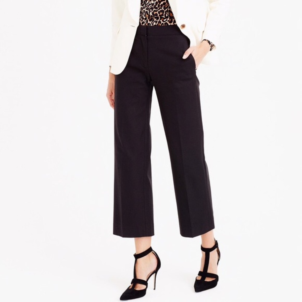 J. Crew Black Wide Leg Pants